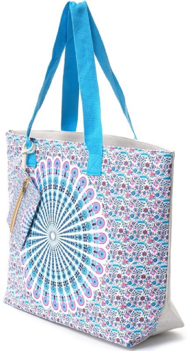 Een strandtas 55x37x12cm met een mooie mandala - Afbeelding 3