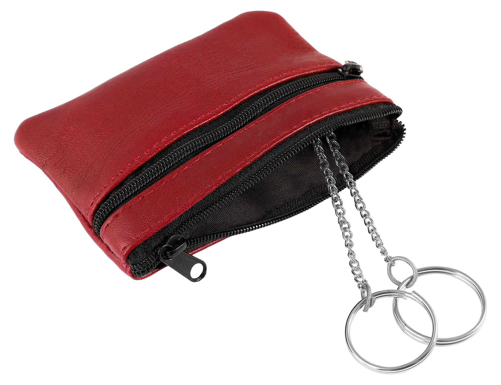 Een praktische soepel leren sleuteletui 12x8cm - Afbeelding 2